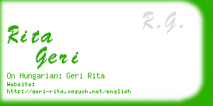 rita geri business card